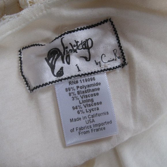 Nightcap Ivory Cream Lace Mini Dress Deep V Back Ecru Long Sleeves XS NWT - Picture 9 of 11